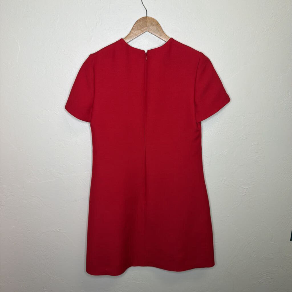 Mini Dress w/ Embellished Red Lip Applique