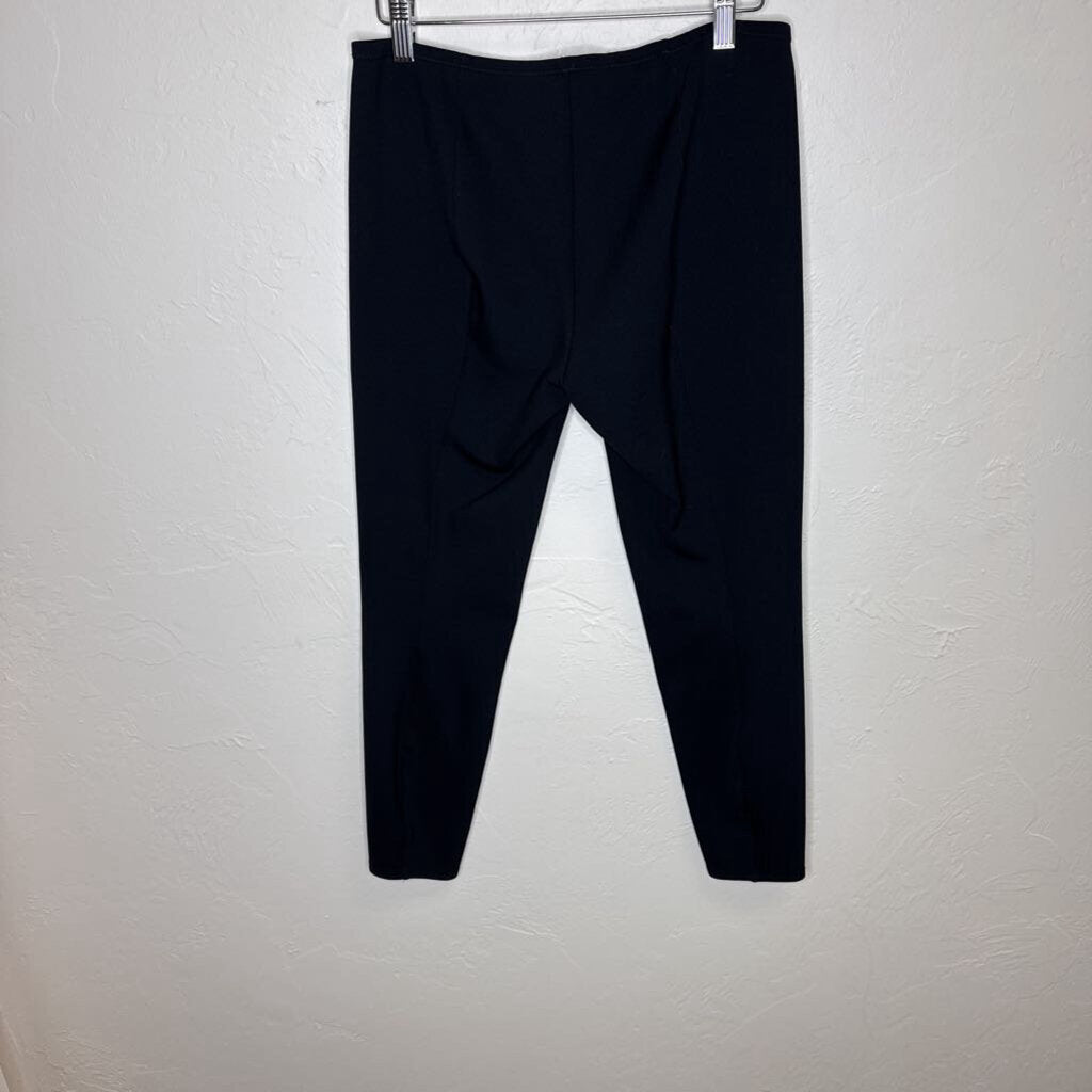 Black Long Polymide Capri Pants