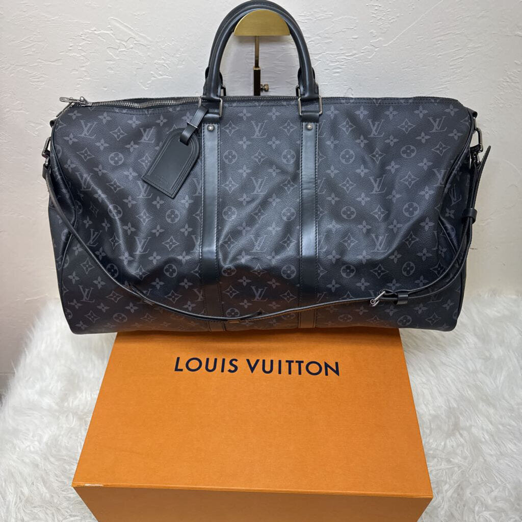 Monogram Graphite Keepall Bandoliere 55