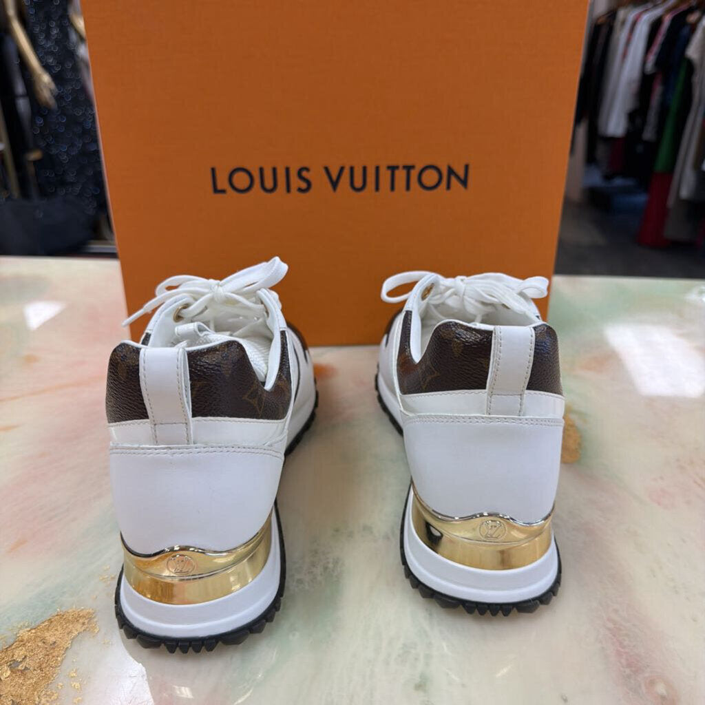 Louis Vuitton White and Brown Sneakers