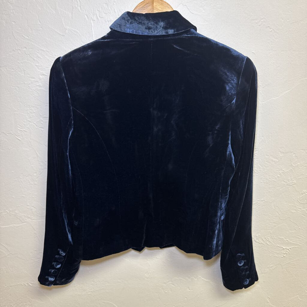 Double Breasted Velvet Blazer