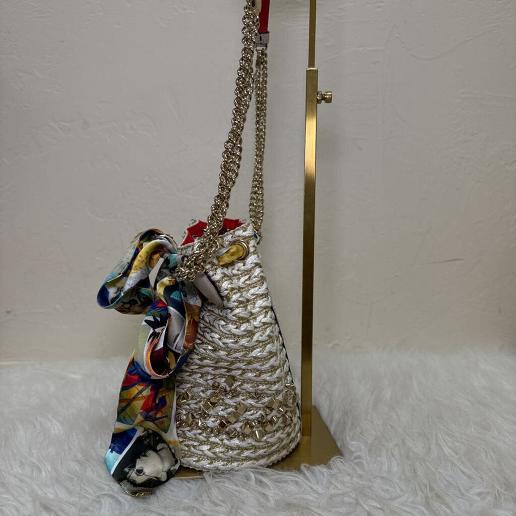 Woven Marie Jane Bucket Bag