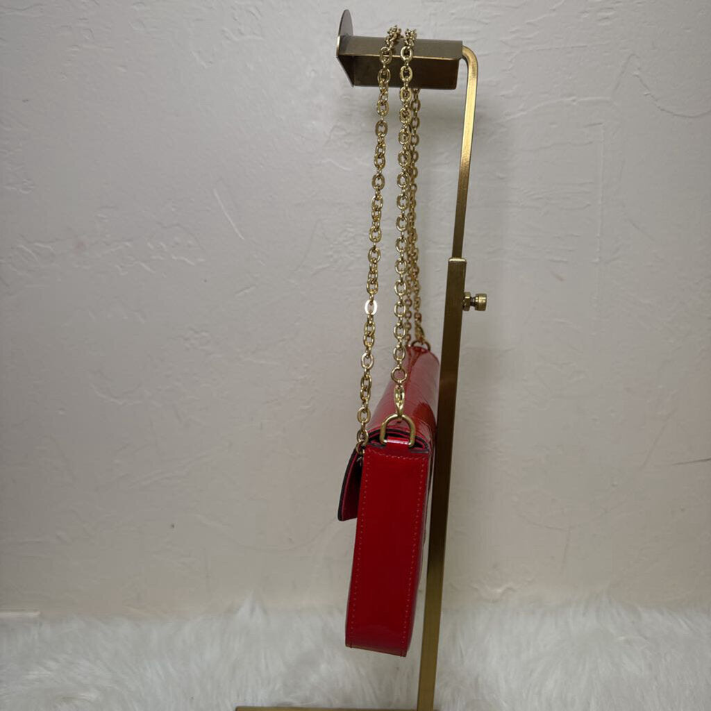 Red Patent Monogram Vernis Pochette Felicie