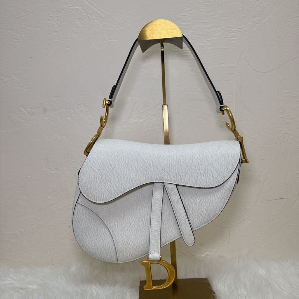 Saddle Bag in Grained Calfskin Leather