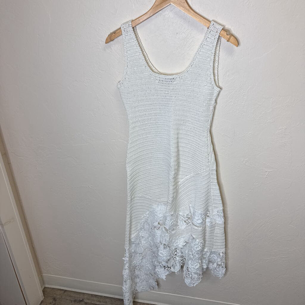 Crocheted w/ Lace Him Midi Dress