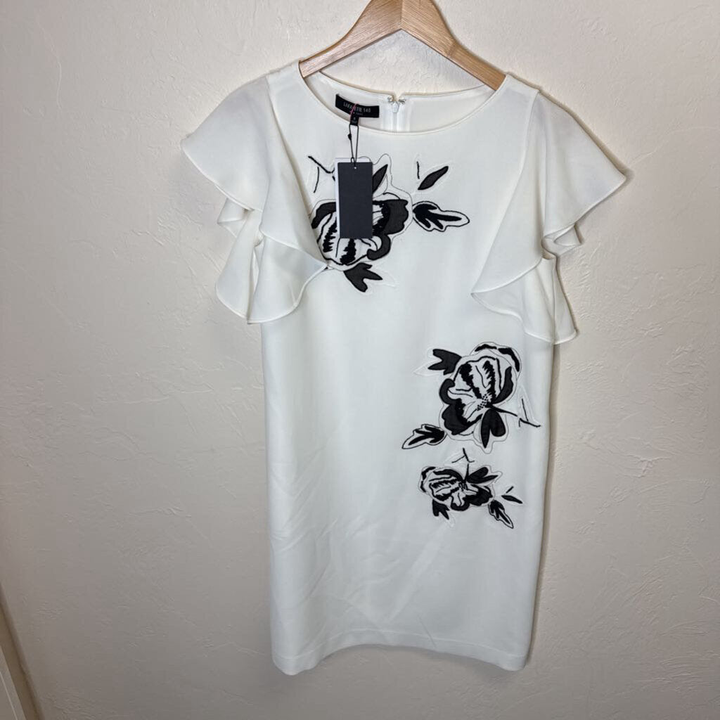 Short Sleeve Floral Embroidered w/ Cap Sleeve