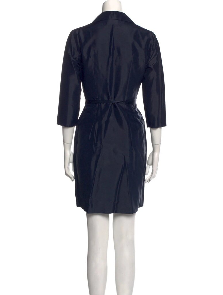 Blue Silk Shirt Dress