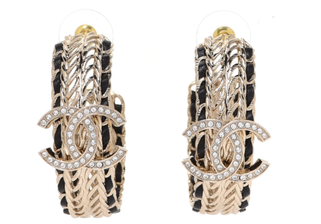 Crystal Lambskin CC Double Chain AB8293