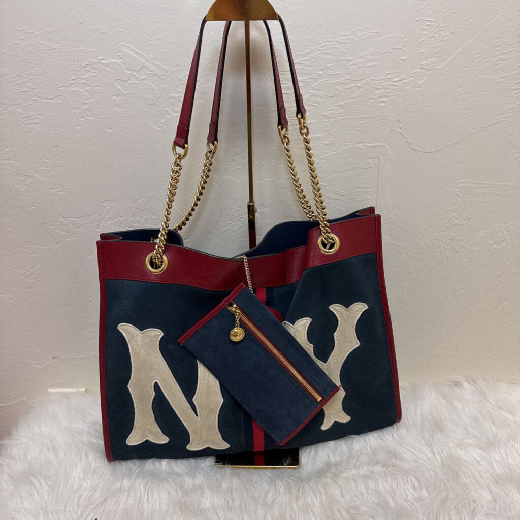 Rajah Large Suede Yankees Collab Tote