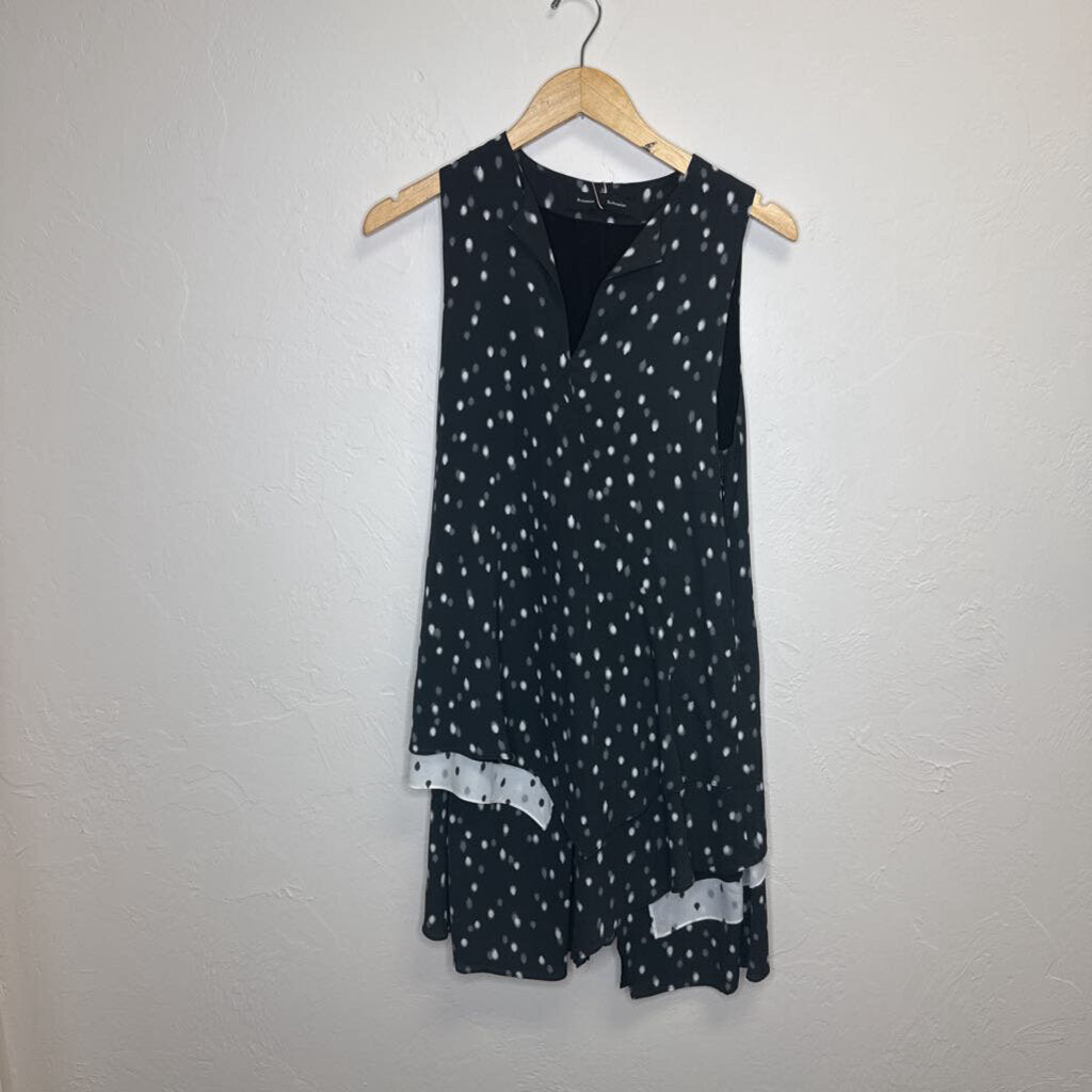 sleeveless silk polka dot