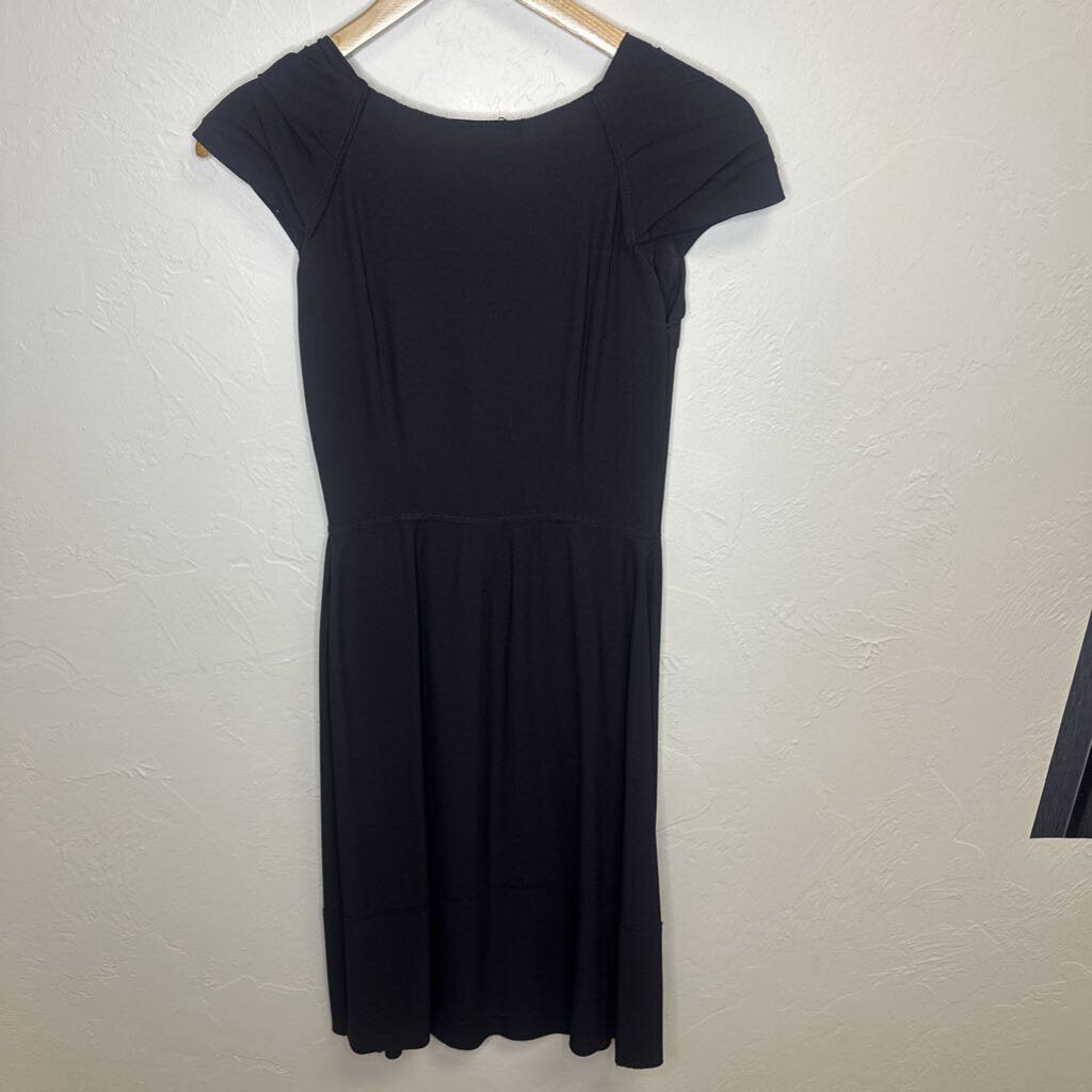 brown cap sleeve dress