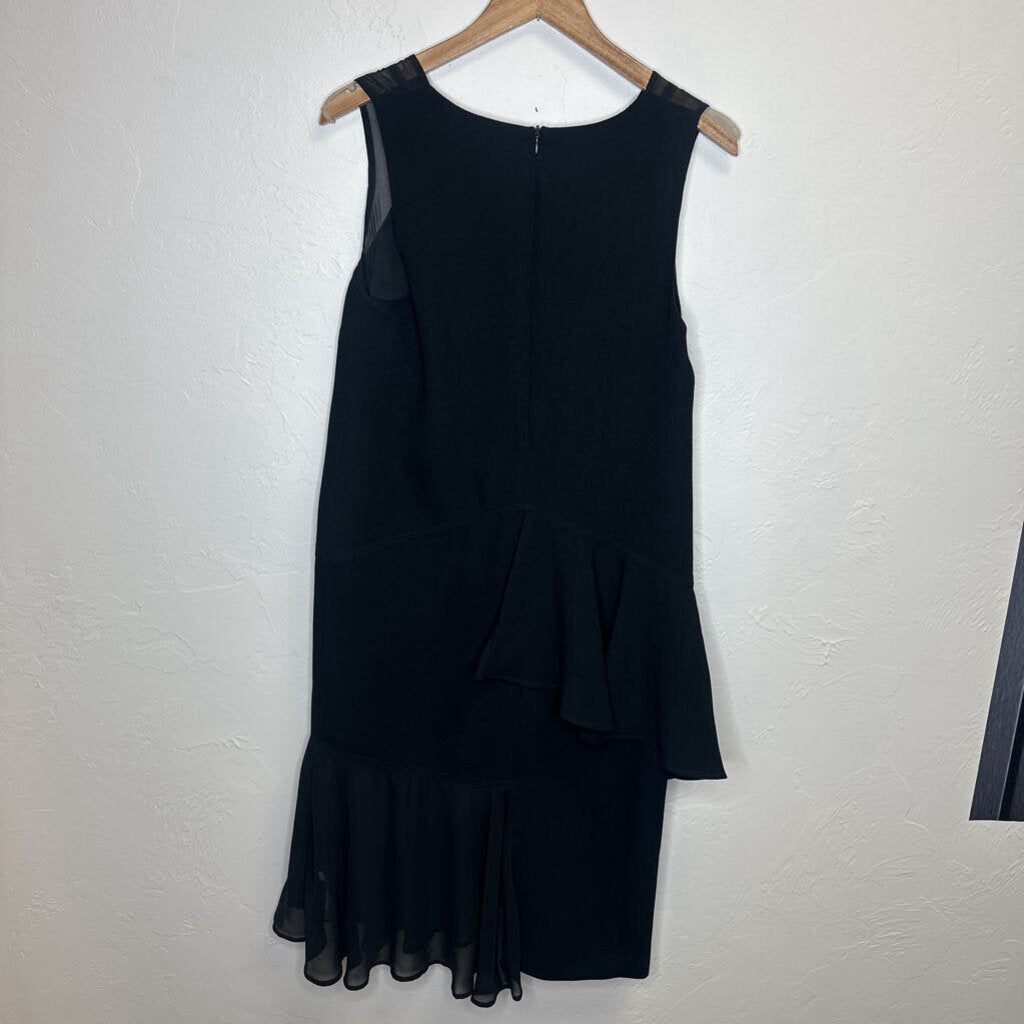 black ruffle dress