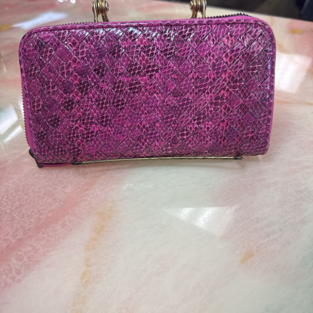 pink snakeskin wallet