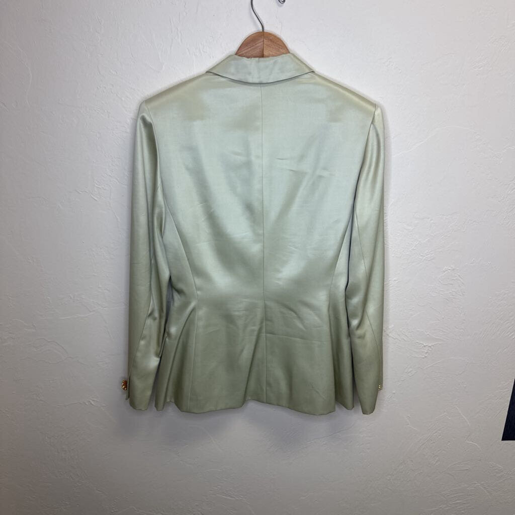 Light green satin suit
