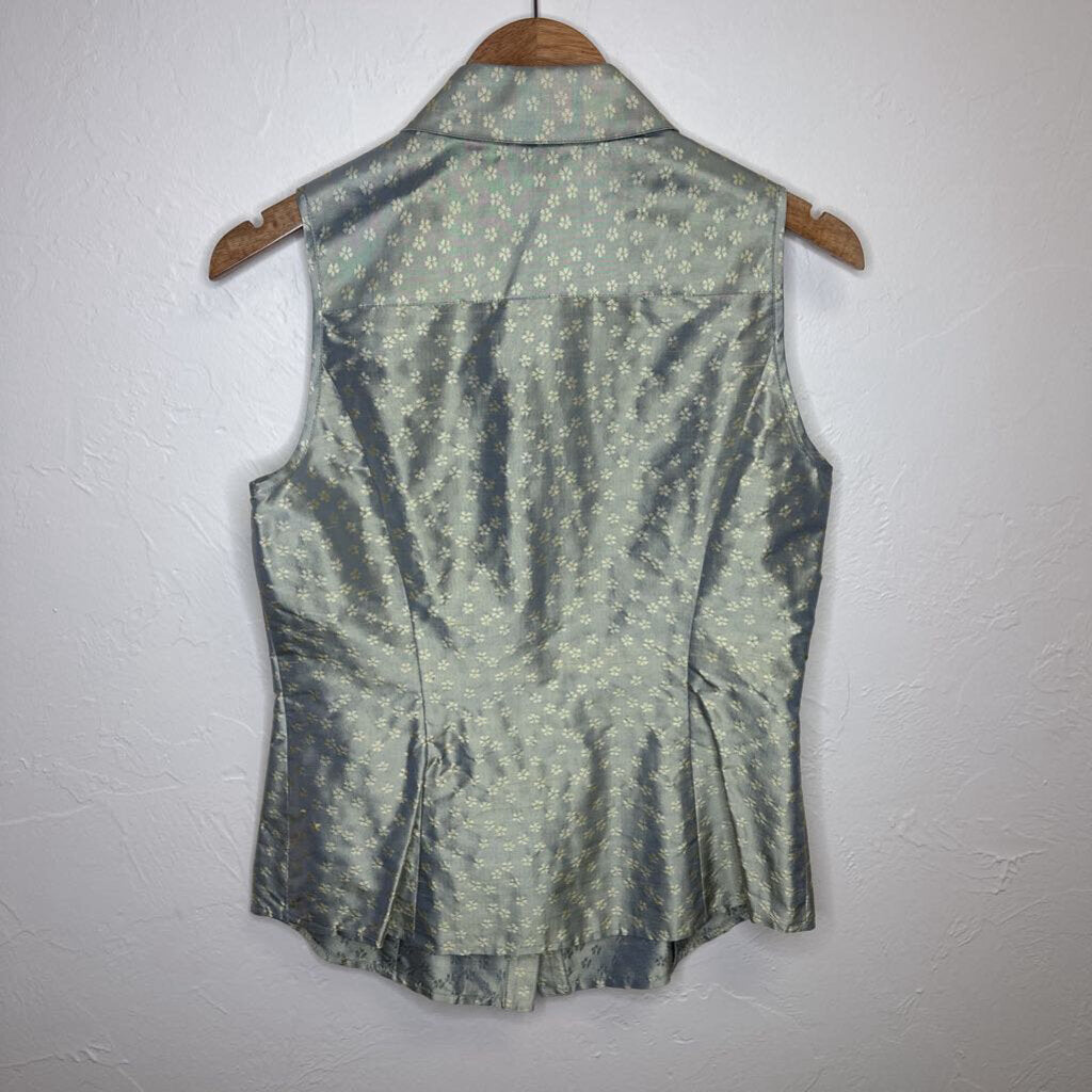 sleeveless silk top