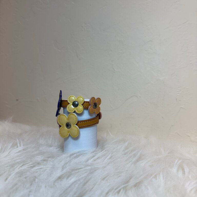 Vernis Fleur Convertible Leather Wrap bracelet