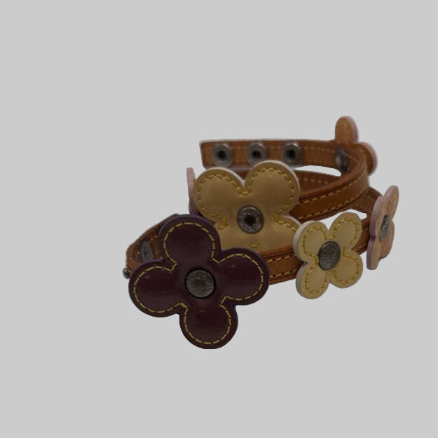 Vernis Fleur Convertible Leather Wrap bracelet