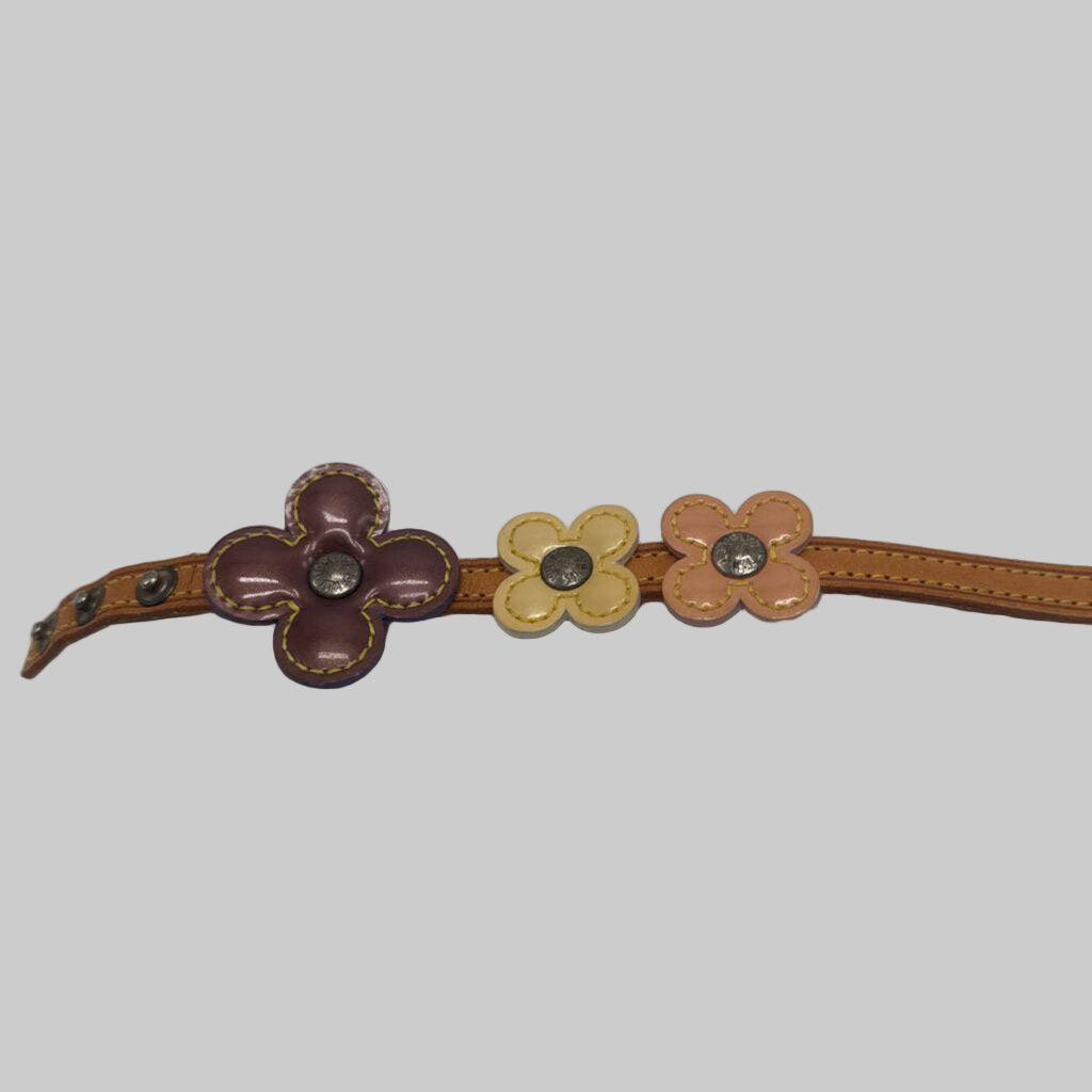 Vernis Fleur Convertible Leather Wrap bracelet