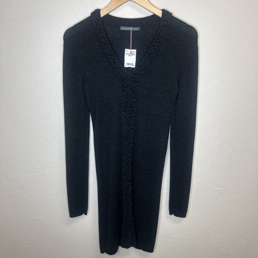 Black knit dress