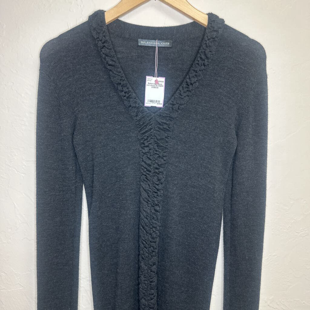 Black knit dress