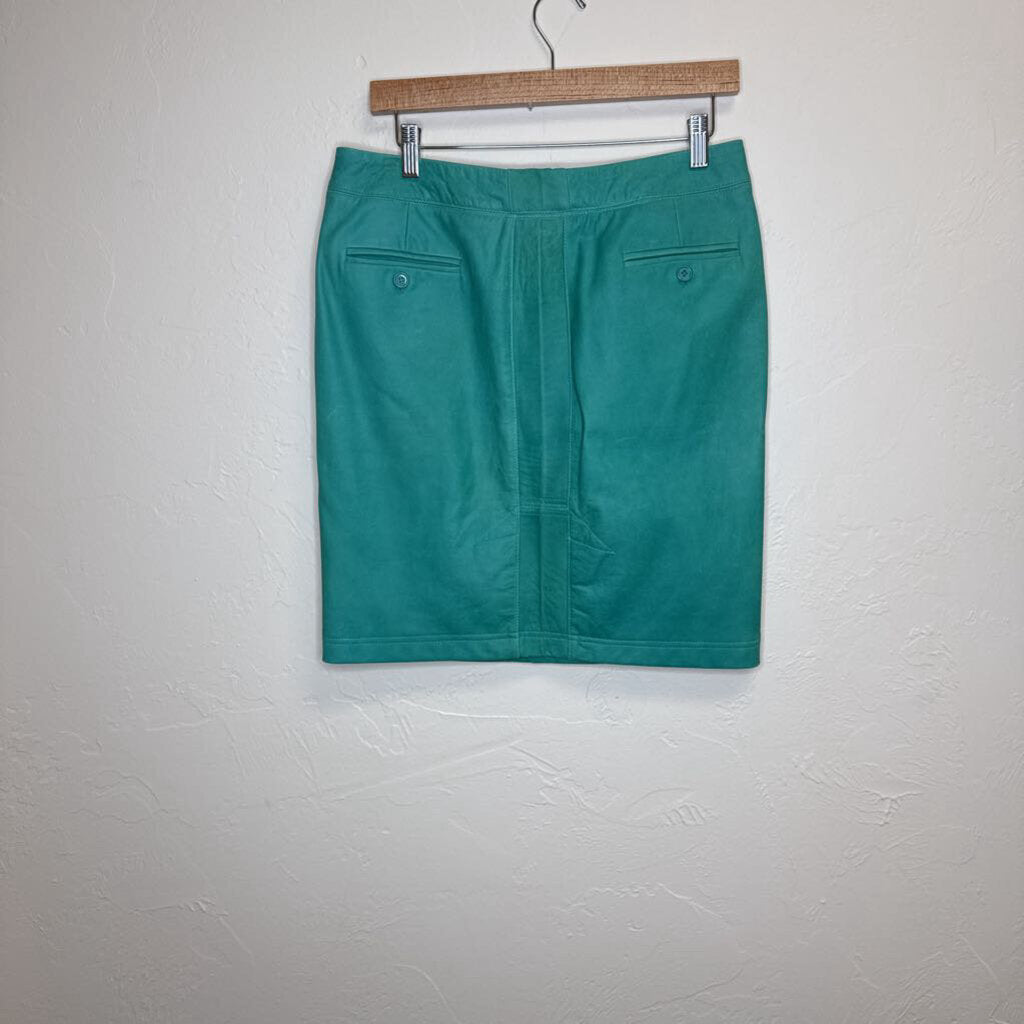 Green Leather Skirt
