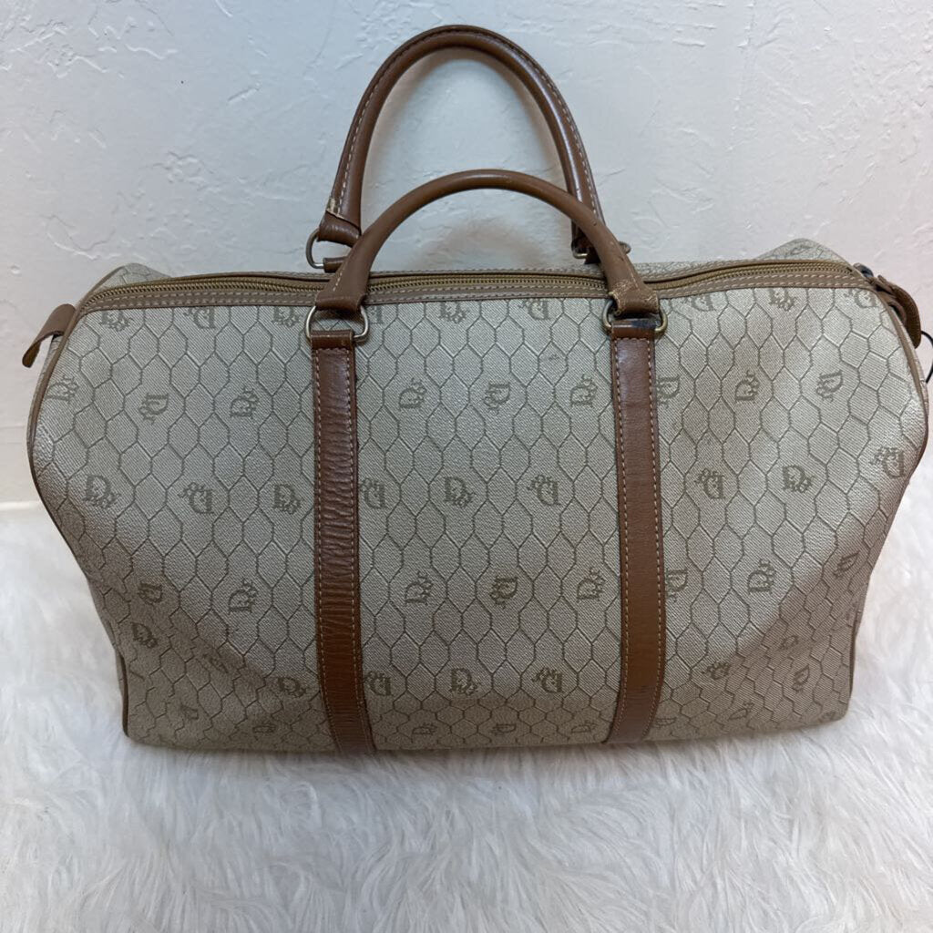 Silver Honeycomb Monogram Duffle
