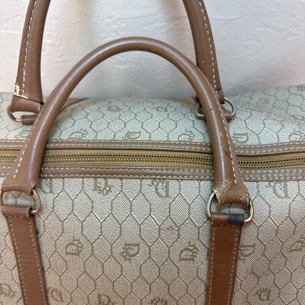 Silver Honeycomb Monogram Duffle