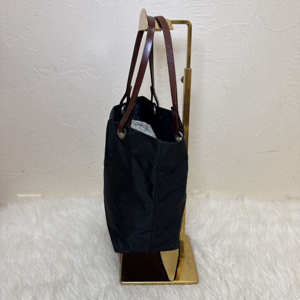 FF Brown Leather and Black Nylon Tote