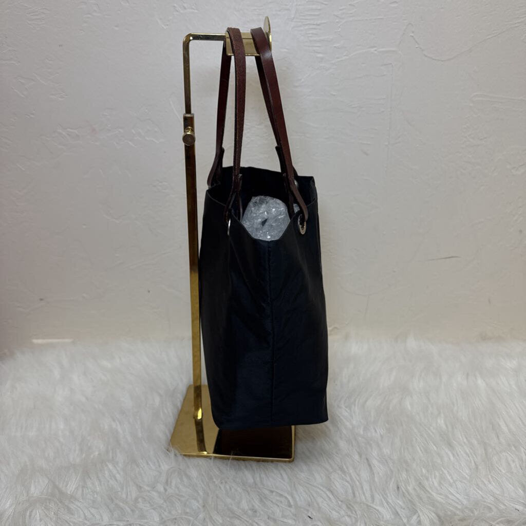 FF Brown Leather and Black Nylon Tote