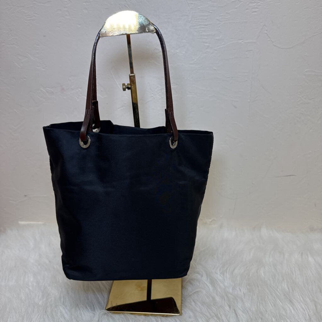 FF Brown Leather and Black Nylon Tote