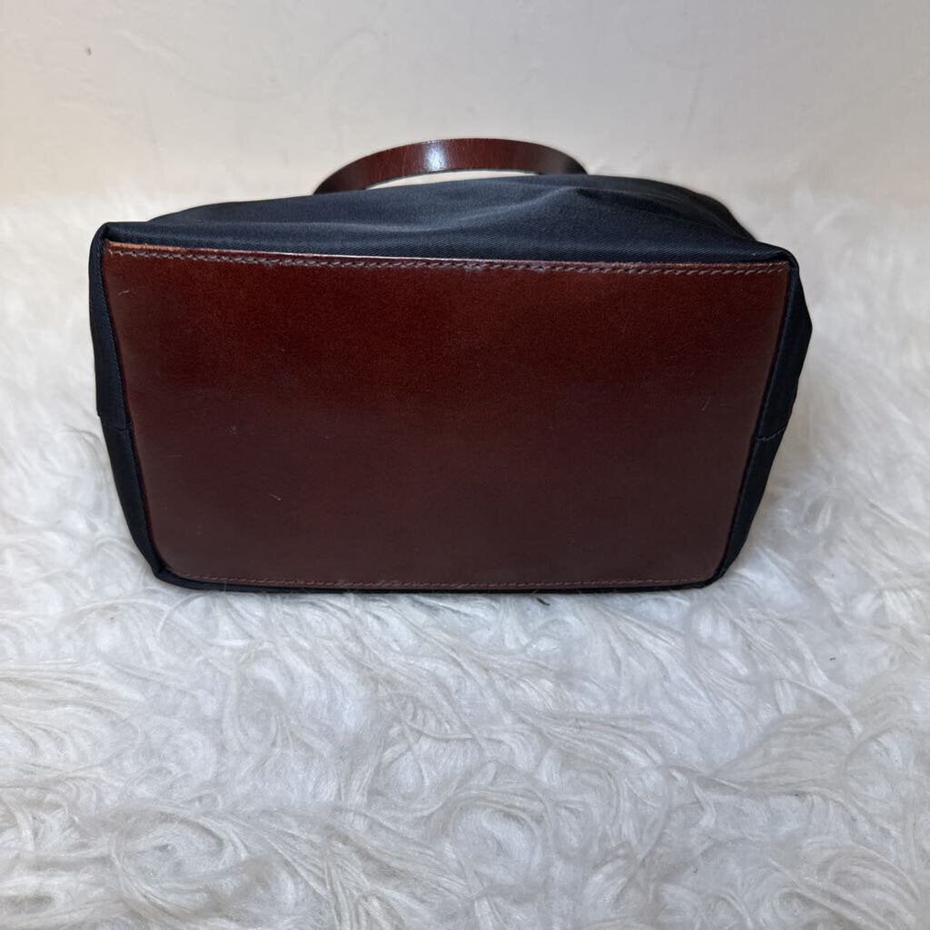 FF Brown Leather and Black Nylon Tote