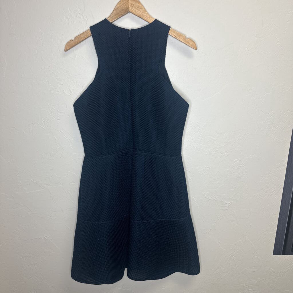 Blue sleeveless cocktail dress
