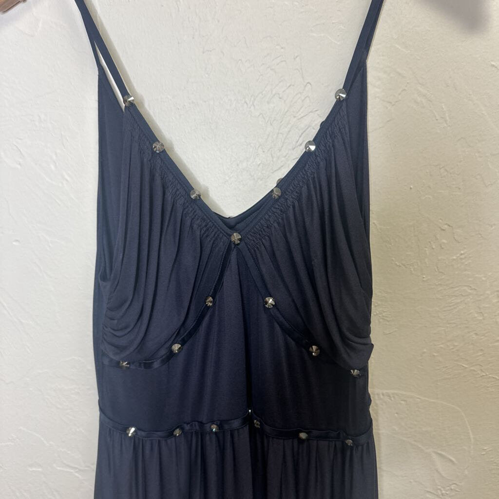 Black silk cocktail dress