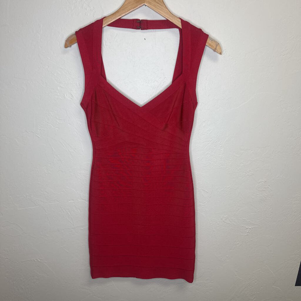 Red Cutout Bandage Dress