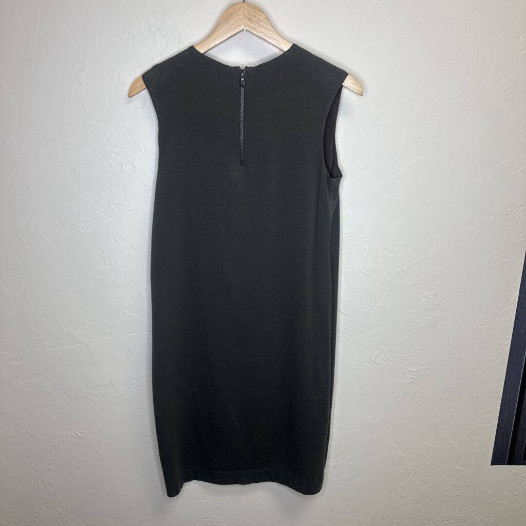 Brown Crew Neck Dress