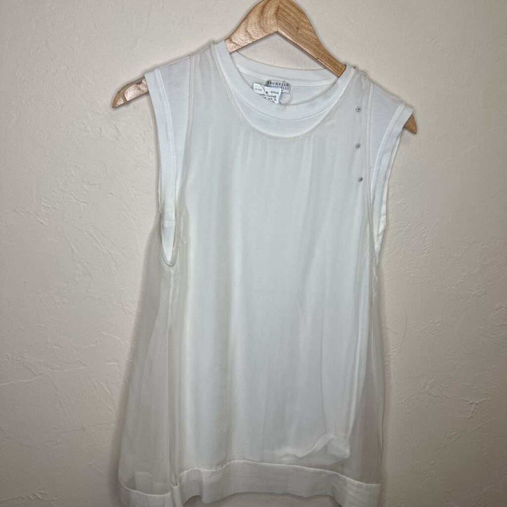 White Silk tank