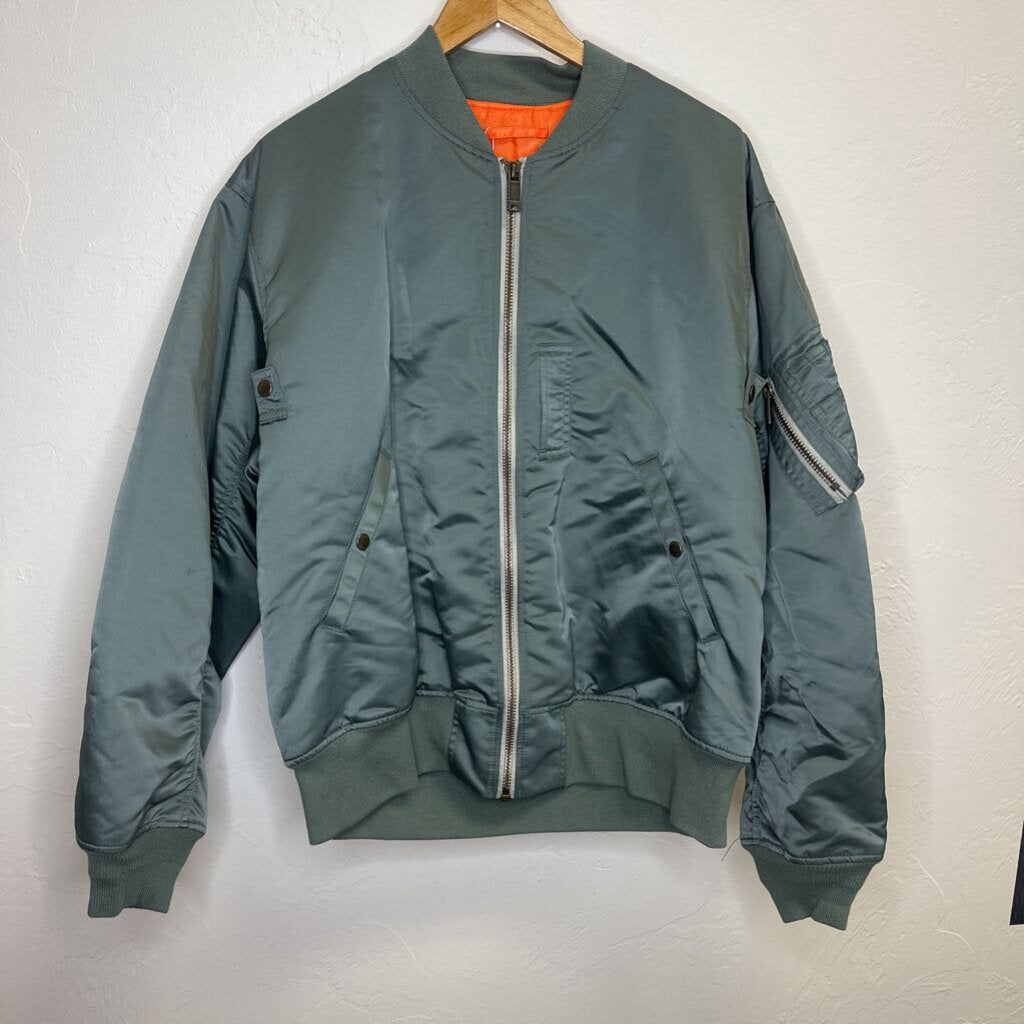 Green Satin Bomber Jackst