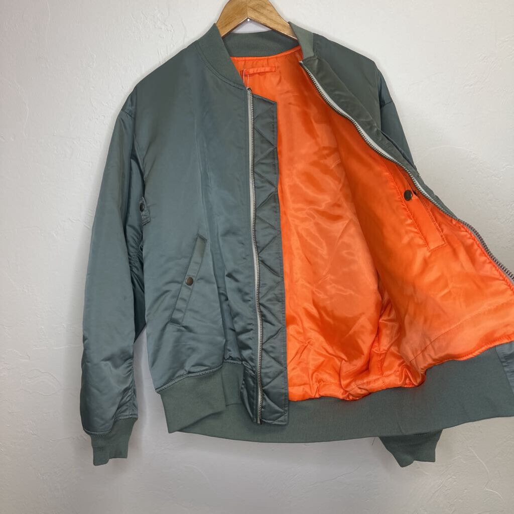 Green Satin Bomber Jackst