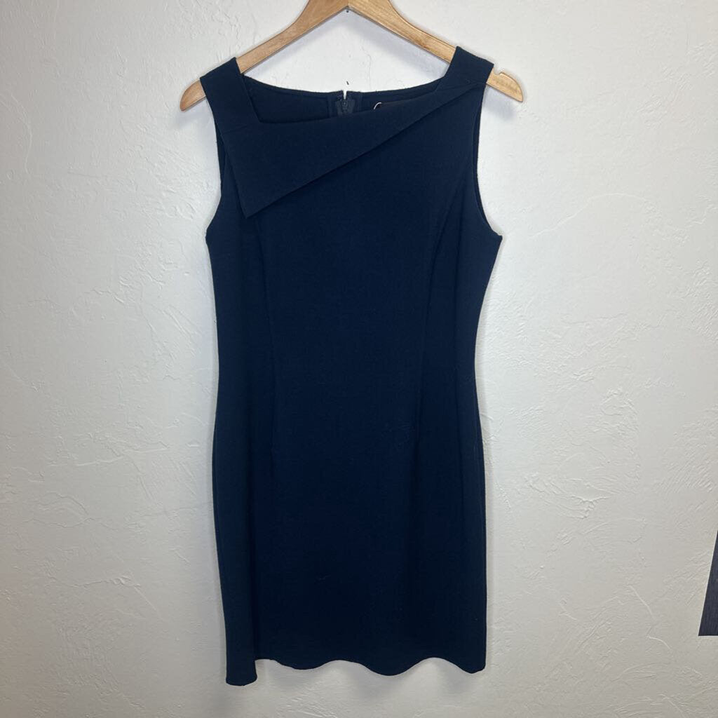 2019 Navy Virgin Wool Sheath Dress