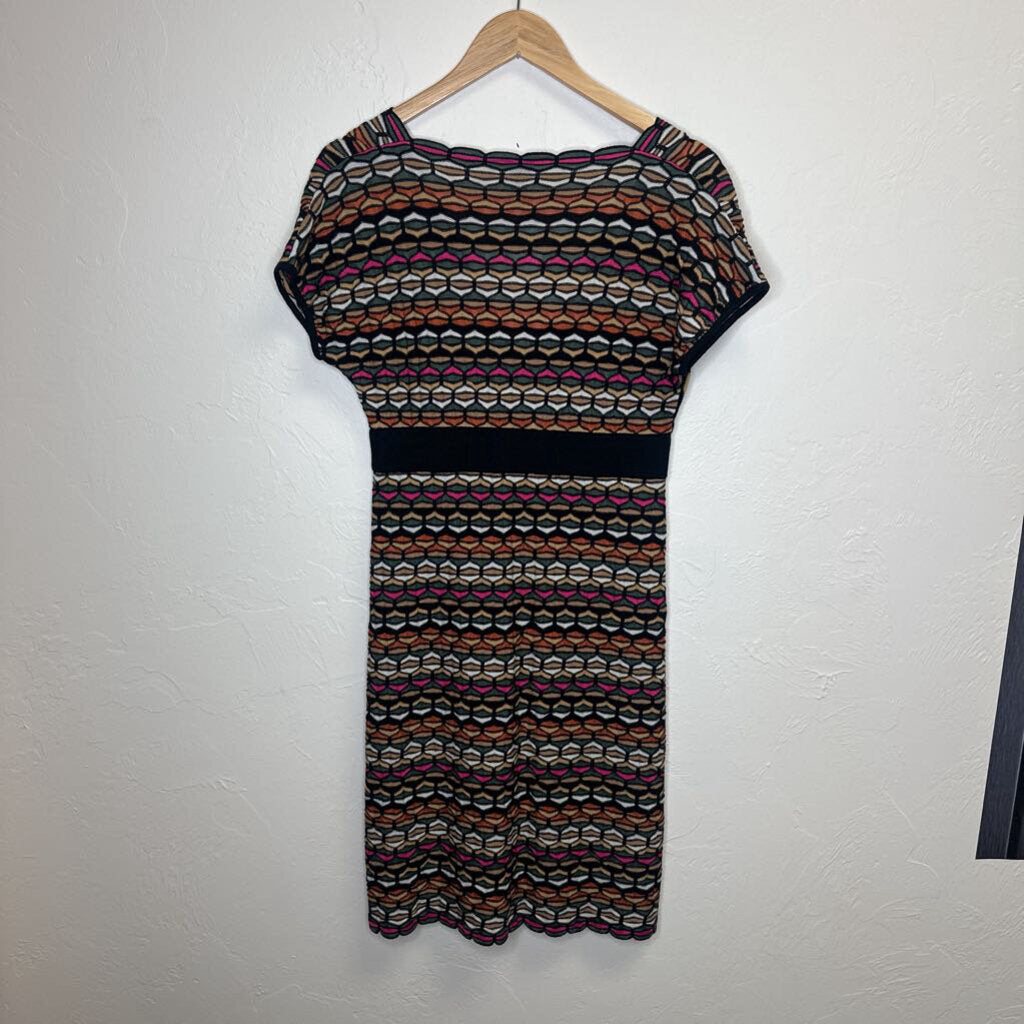Casual Striped V-neck Dress