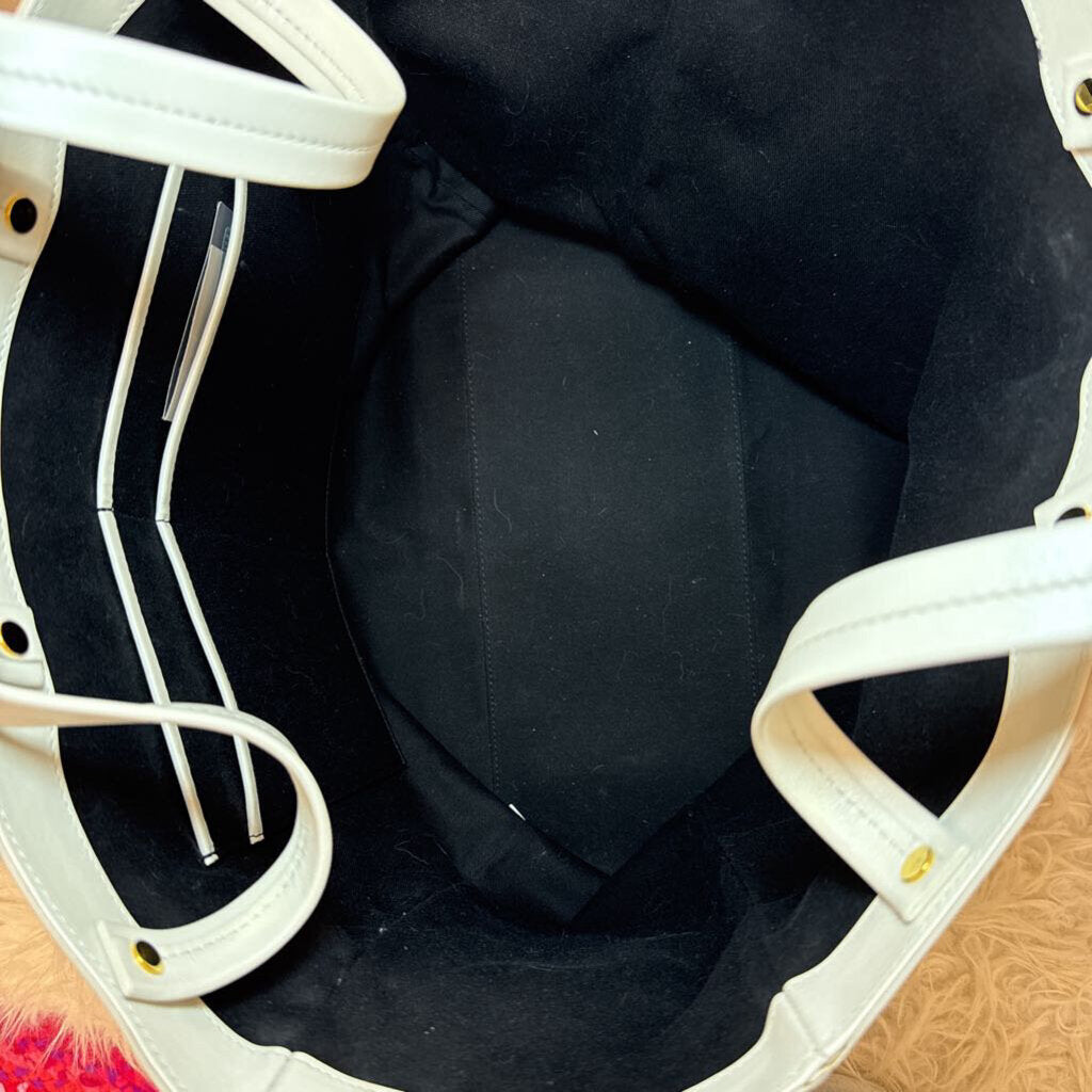 Black White Purple Canvas Day Tote