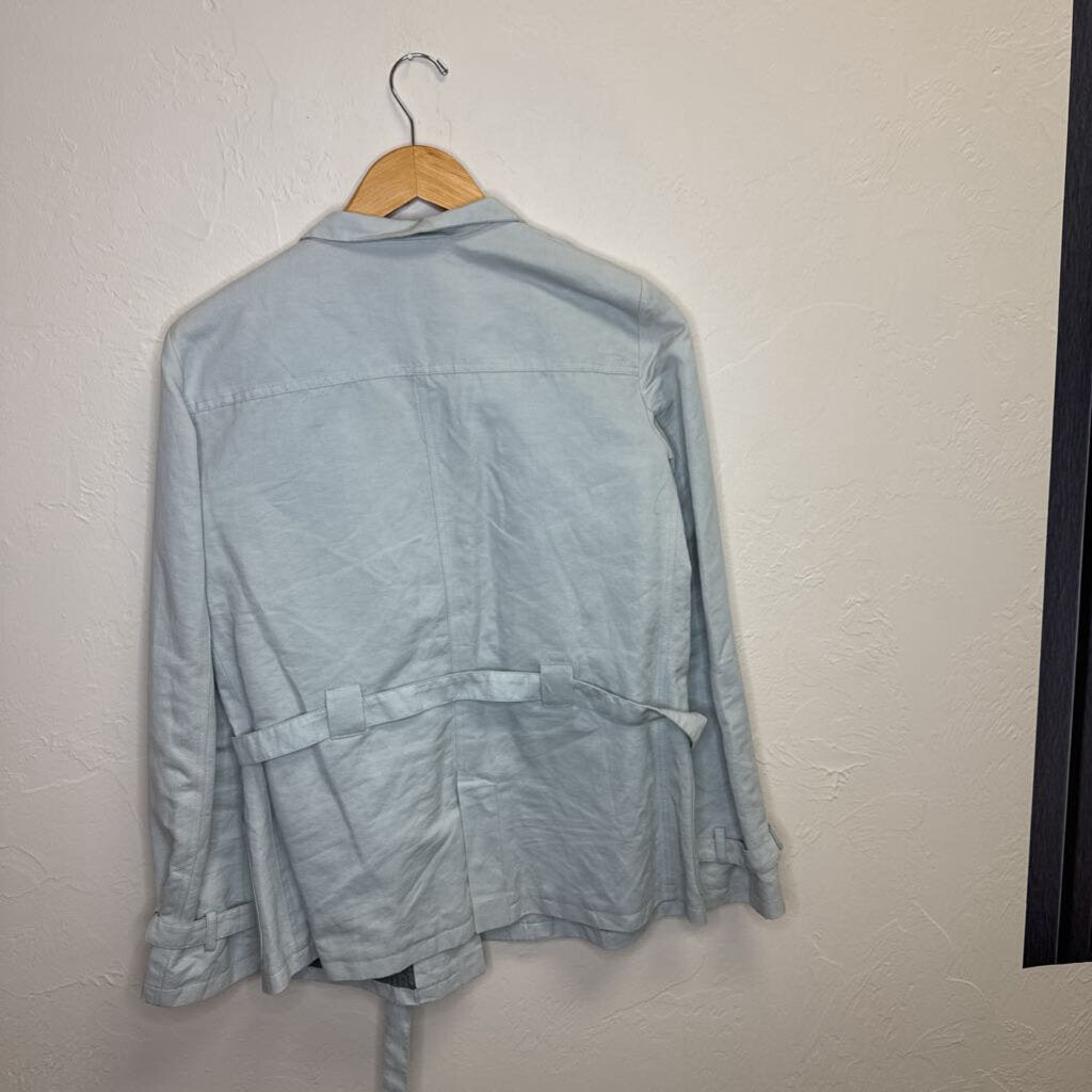 Belted Jacket Ice Blue