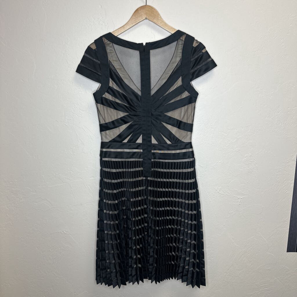 Black Satin Lace Cocktail Gown