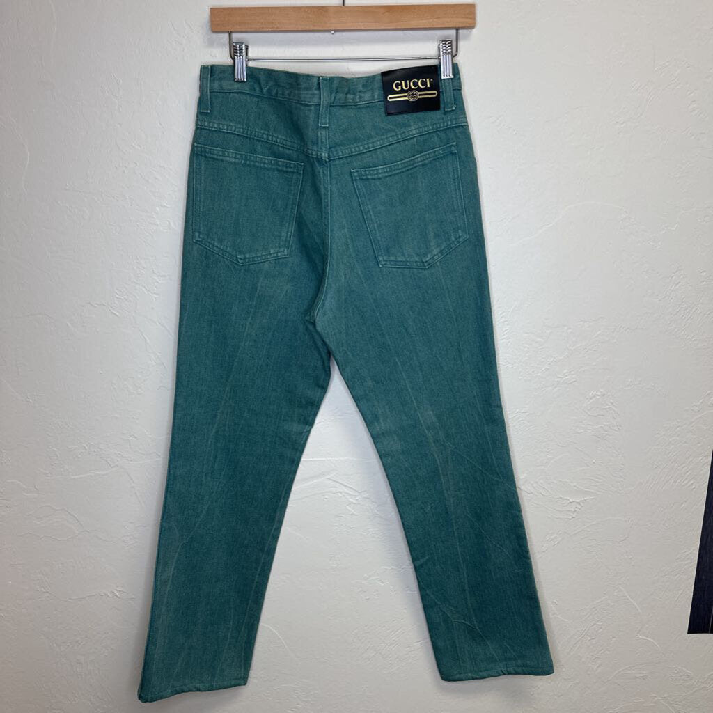 Green High Waisted Jeans