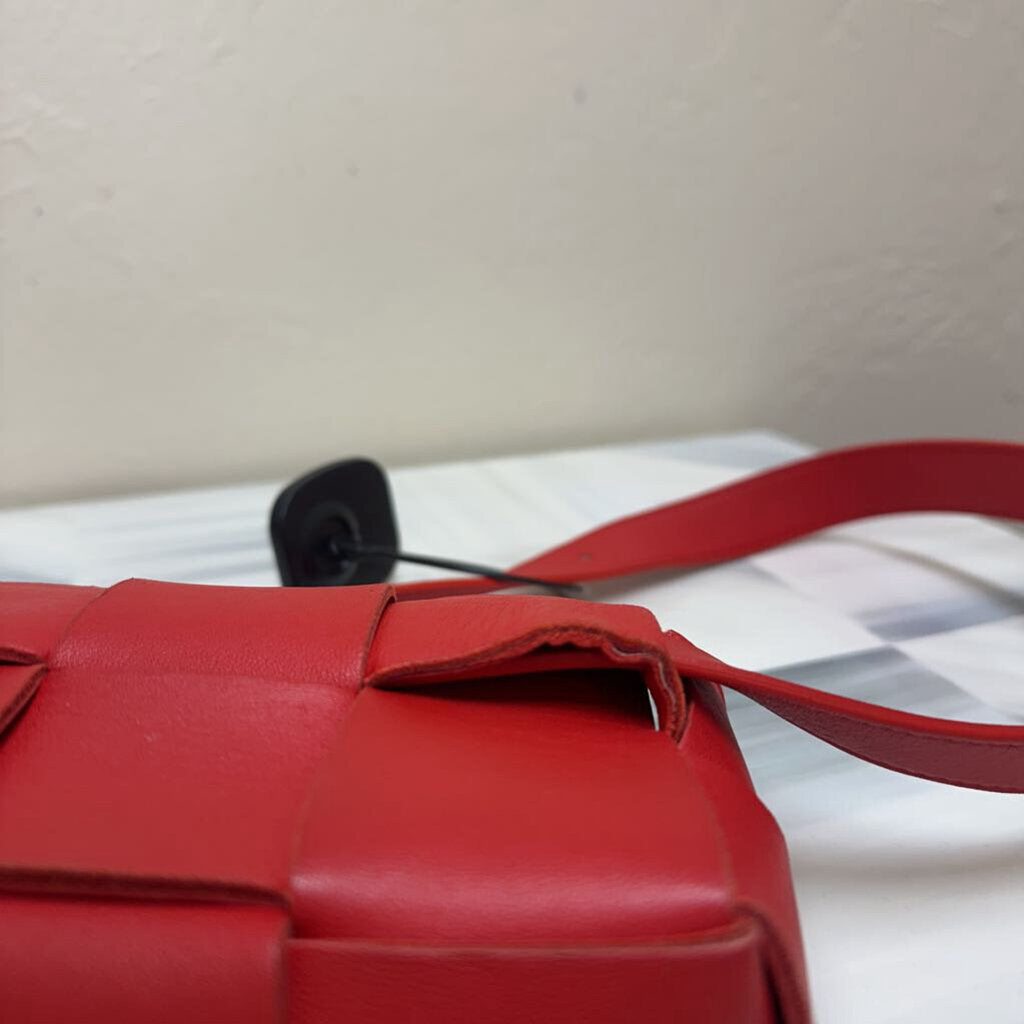 Red Intrecciato Cassette Belt Bag