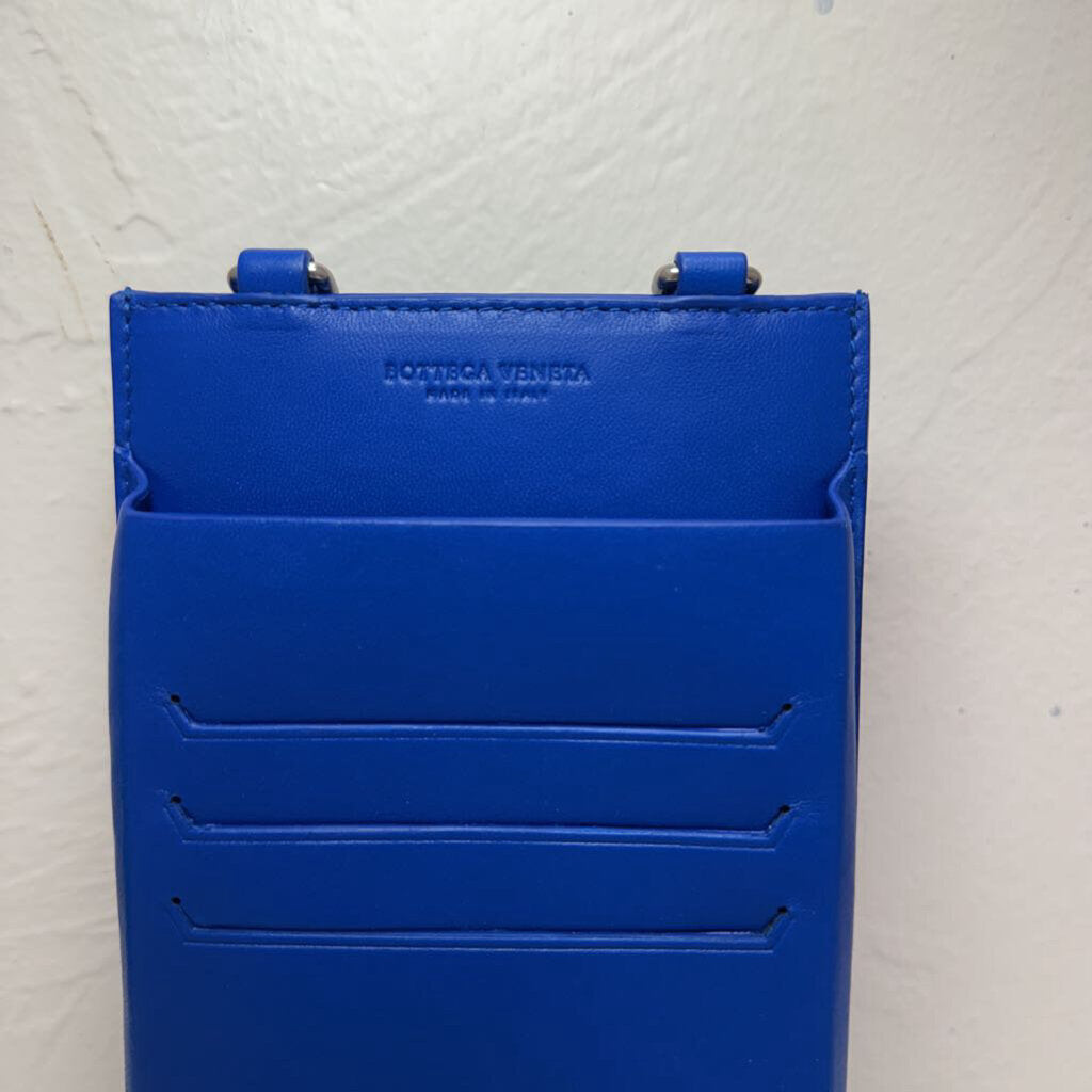 Royal Blue Maxi Intrecciato Phone Holder