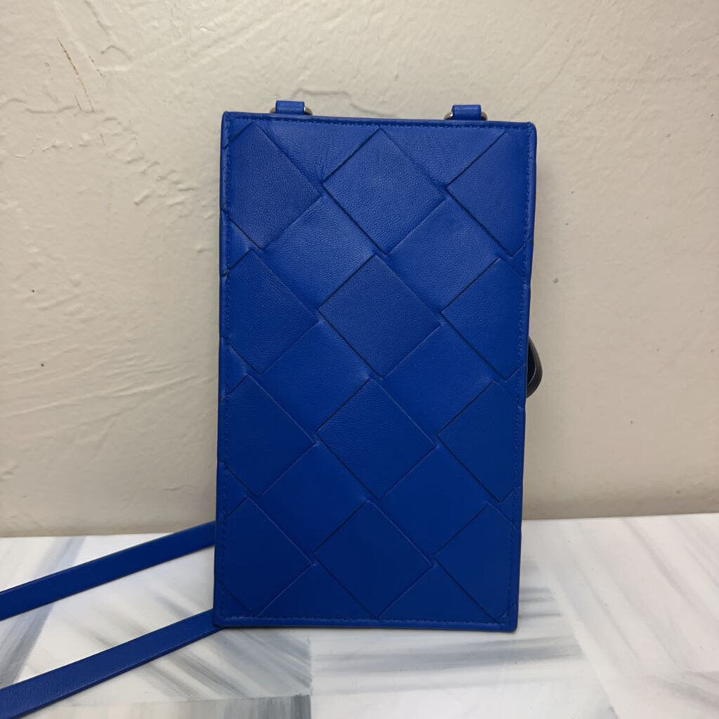 Royal Blue Maxi Intrecciato Phone Holder