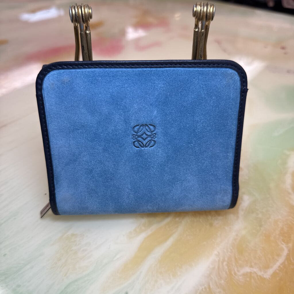 Blue Suede Wallet