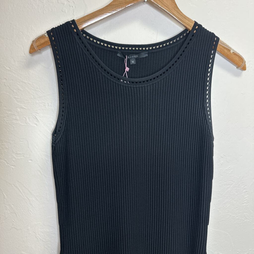 Black A Line Sleeveless Dress