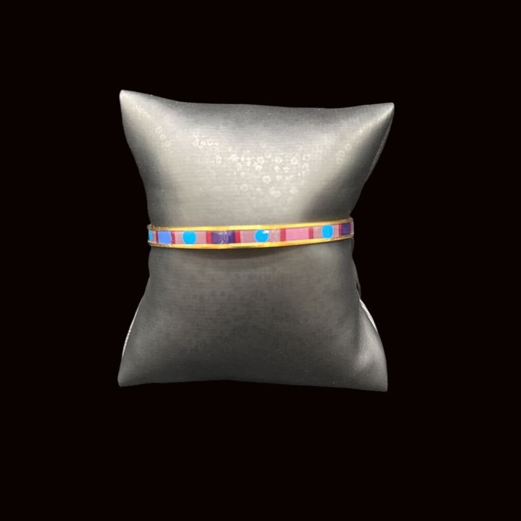 Narrow Enamel Bangle Bracelet